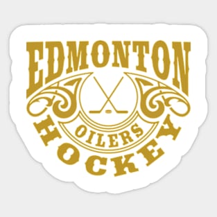 Vintage Retro Edmonton Oilers Hockey Sticker